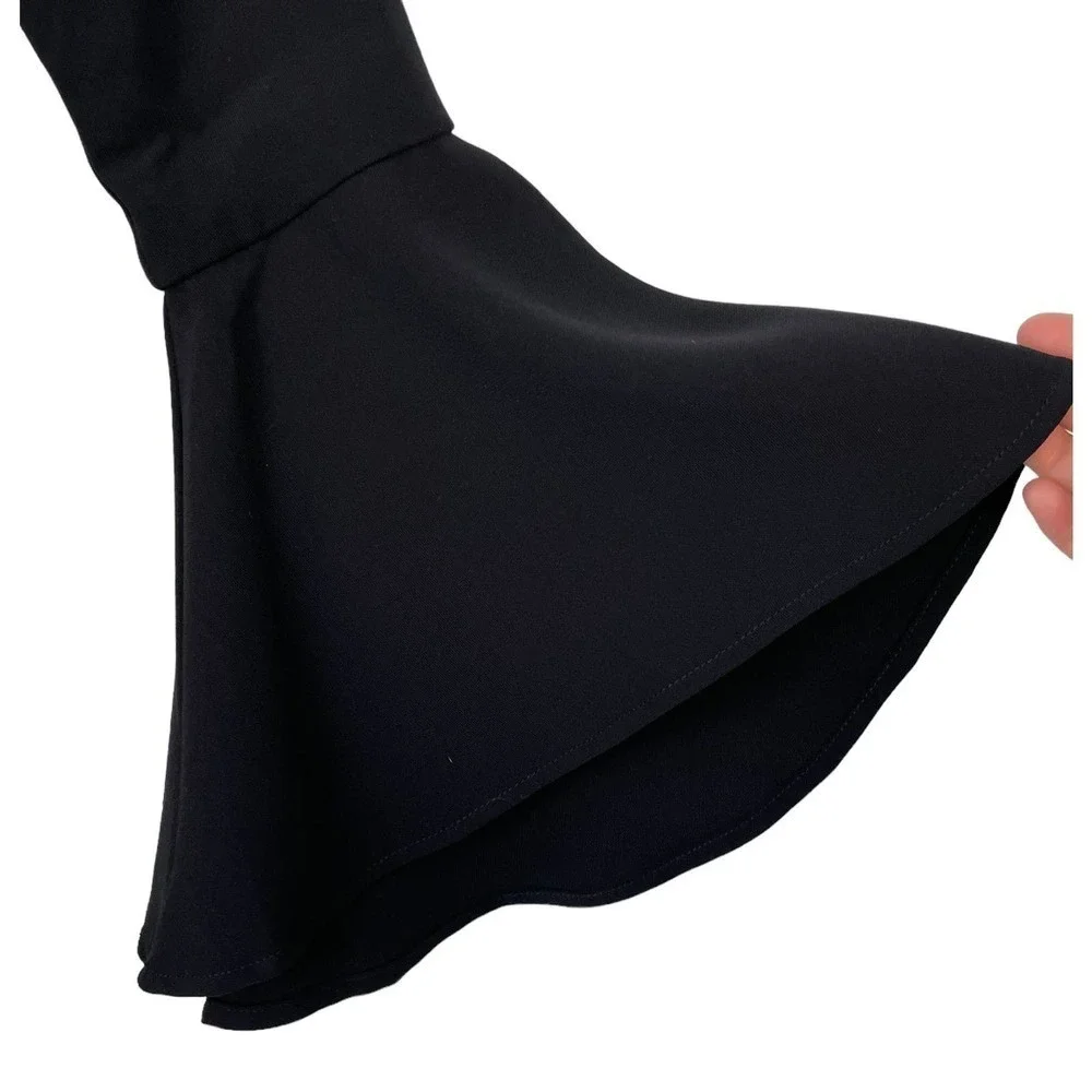 Bardot Arabella Bodycon Flounce Sleeve Black Dress US 4 Cocktail Wedding Party - Picture 5 of 10